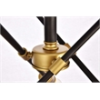 Living District Axel 6-Light Transitional Metal Flush Mount in Black and Brass