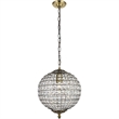 Living District Earlene 1-Light Transitional Metal Pendant in Antique Bronze