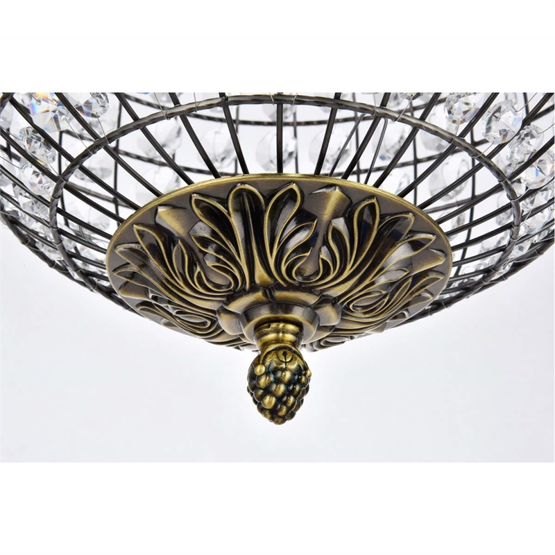 Living District Earlene 1-Light Transitional Metal Pendant in Antique Bronze