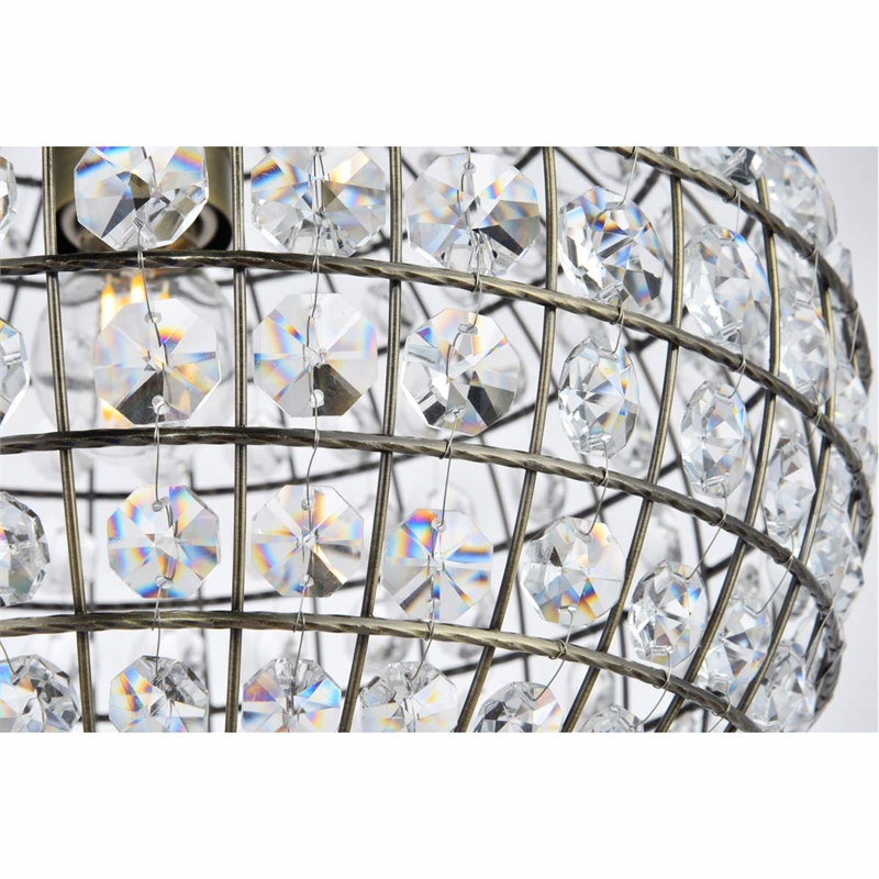 Living District Earlene 1-Light Transitional Metal Pendant in Antique Bronze
