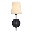 Living District Mel 1-Light Traditional Metal Wall Sconce in Black