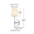 Living District Mel 1-Light Traditional Metal Wall Sconce in Black