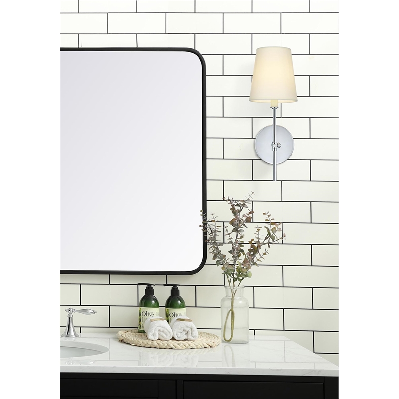 Living District Mel 1-Light Traditional Metal Wall Sconce in Black