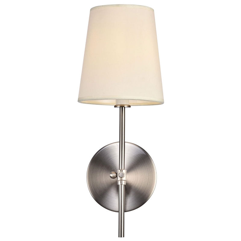 Living District Mel 1-Light Metal Wall Sconce in Burnished Nickel