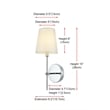 Living District Mel 1-Light Metal Wall Sconce in Burnished Nickel