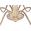 Living District Merritt 6-Light Transitional Metal Chandelier in Weathered Dove