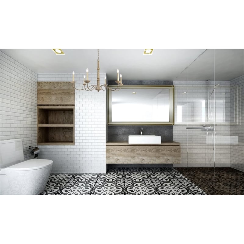 Living District Merritt 6-Light Transitional Metal Chandelier in Weathered Dove