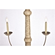 Living District Merritt 6-Light Transitional Metal Chandelier in Weathered Dove