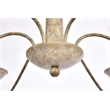 Living District Merritt 6-Light Transitional Metal Chandelier in Weathered Dove