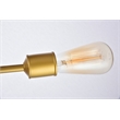 Living District Axel 6-Light Metal Flush Mount in Brass/Clear