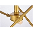 Living District Axel 6-Light Metal Flush Mount in Brass/Clear