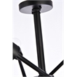 Living District Axel 6-Light Metal Flush Mount in Polished Nickel