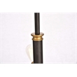 Living District Axel 10-Light Transitional Metal Chandelier in Black and Brass