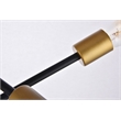 Living District Axel 6-Light Metal Pendant in Black/Brass Finish