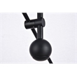 Living District Axel 6-Light Metal Pendant in Black/Brass Finish