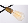 Living District Axel 6-Light Metal Pendant in Black/Brass Finish