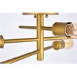 Living District Axel 5-Light Metal Wall Sconce in Brass Finish