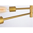 Living District Axel 5-Light Metal Wall Sconce in Brass Finish