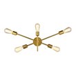 Living District Axel 5-Light Metal Wall Sconce in Brass Finish