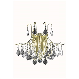 Living District Amelia 3-Light Transitional Metal Wall Sconce in Gold