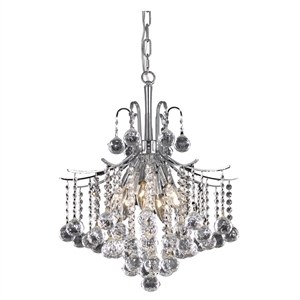 Living District Amelia 6-Light Transitional Metal Pendant in Chrome