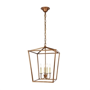 Living District Amelia 6-Light Transitional Metal Pendant in Gold