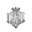 Living District Amelia 3-Light Transitional Metal Flush Mount in Chrome Finish