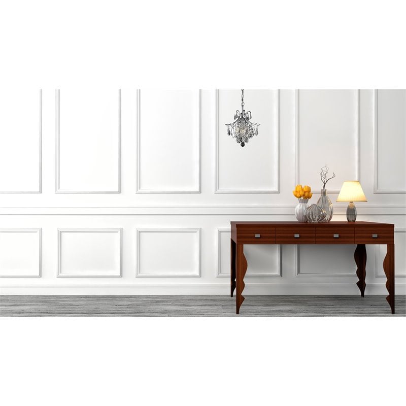 Living District Amelia 3-Light Transitional Metal Pendant in Chrome