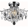 Living District Amelia 3-Light Transitional Metal Flush Mount in Chrome