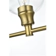Living District Collier 4-Light Metal Wall Sconce in Brass and Clear Glass