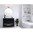Living District Collier 4-Light Metal Wall Sconce in Chrome and Clear Glass