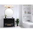 Living District Collier 4-Light Metal Wall Sconce in Brass and Frosted White
