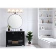 Living District Collier 4-Light Metal Wall Sconce in Chrome and Frosted White