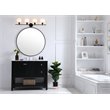 Living District Collier 4-Light Metal Wall Sconce in Black and Frosted White