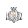 Living District Amelia 3-Light Transitional Metal Flush Mount in Chrome