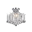 Living District Amelia 3-Light Transitional Metal Flush Mount in Chrome