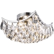 Living District Clara 4-Light Transitional Metal Flush Mount in Chrome Finish