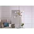 Living District Nolan 6-Light Mid-Century Metal Pendant in Brass