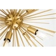 Living District Timber 8-Light Mid-Century Metal Pendant in Brass