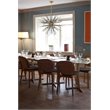 Living District Timber 8-Light Metal Pendant in Brass and Black