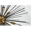 Living District Timber 8-Light Metal Pendant in Brass and Black