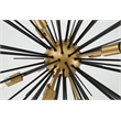 Living District Timber 8-Light Metal Pendant in Brass and Black
