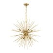 Living District Timber 8-Light Metal Pendant in Brass Finish