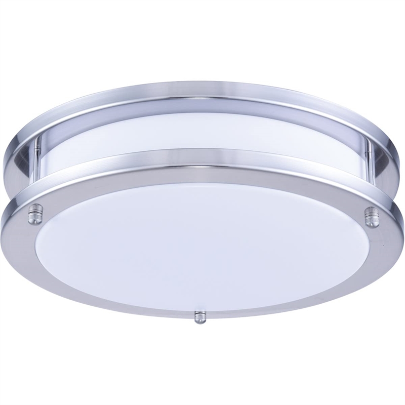 Living District Daxter Contemporary Metal Led Surface Mount in White & Nickel