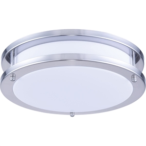 Living District Daxter Contemporary Metal Led Surface Mount in White & Nickel