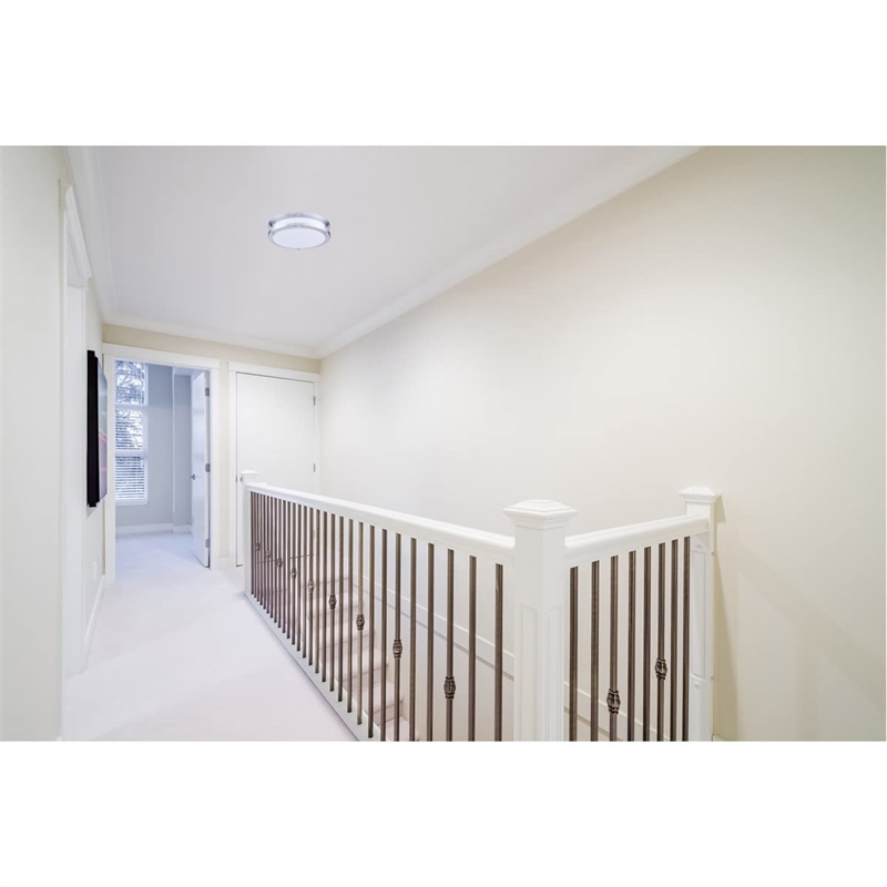 Living District Daxter Contemporary Metal Led Surface Mount in White & Nickel