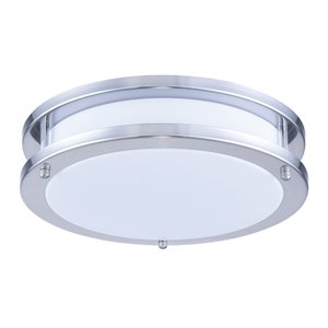 living district daxter contemporary metal led surface mount in white & nickel