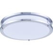 Living District Daxter Contemporary Metal Led Surface Mount in White and Nickel
