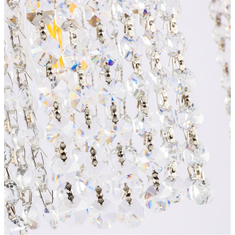 Living District Phineas 3-Light Metal Wall Sconce in Brass and Clear Crystals