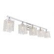 Living District Phineas 5-Light Mid-Century Metal Wall Sconce in Chrome/Clear